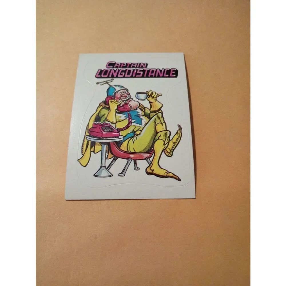 1983 General Mills Zero Hero Trading Card Sticker #38 Captain Long Distance